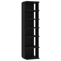 vidaXL Armoire à chaussures Noir 27,5x27x102 cm Bois d'ingénierie