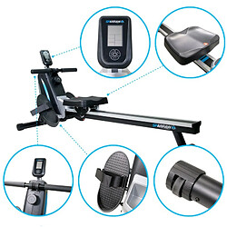 Sparraw Rameur d'appartement SUPER ROWER Résistance magnétique réglable 8 niveaux, Roue d'inertie 1.5 kg pas cher