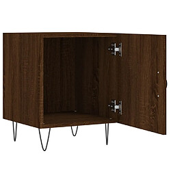 Acheter vidaXL Table de chevet chêne marron 40x40x50 cm bois d’ingénierie