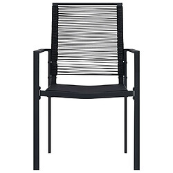 Avis Maison Chic Lot de 4 Chaises de jardin,Fauteuil d'extérieur Rotin PVC Noir -MN29557