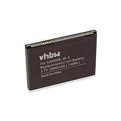 vhbw Li-Ion batterie 2000mAh (3.7V) pour votre router mobile hotspot comme Sierra 5200008, W-3