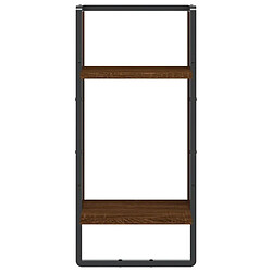 Avis vidaXL Étagère murale avec barre chêne marron 30x25x65 cm