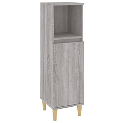 Maison Chic Armoire salle de bain,Meuble de rangement de salle de bain,Meuble haut sonoma gris 30x30x100 cm -GKD644406