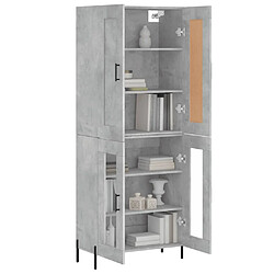 Avis Maison Chic Buffet,Meuble de Rangement,commode pour salon,Cuisine Gris béton 69,5x34x180 cm Bois d'ingénierie -MN76280