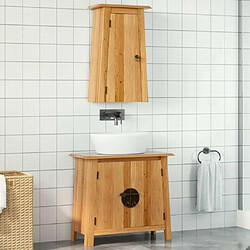 Maison Chic Armoire de Bain | Ensemble de 2 meubles salle de bain bois de pin massif -GKD74923