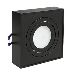 Plafonnier spot Maclean MCE464 B pour sources lumineuses MR16/GU10 noir 94x94x32 mm carré aluminium 