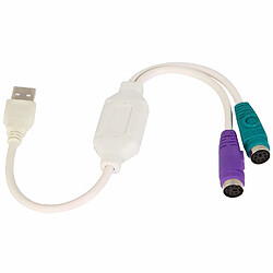 INECK® USB vers PS2, Usb mâle vers PS/2 Adaptateur femelle