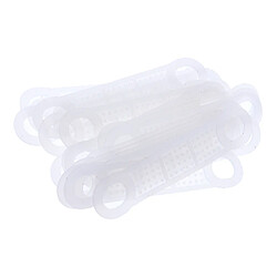 30Pcs Antidérapant Silicone Vêtements Cintre Poignées Vêtements Cintre Bandes Blanc L