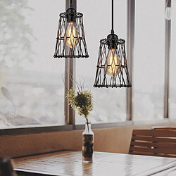 Acheter Stoex Lustre Suspensions en forme de Cage 15cm Noir , Suspension Luminaire Industriell