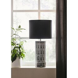 Markslojd Lampe de table 1 gris clair avec abat-jour rond noir