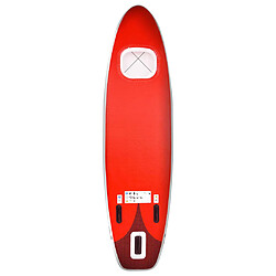 Avis vidaXL Ensemble de planche SUP gonflable rouge 360x81x10 cm