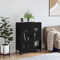 Maison Chic Buffet,Meuble de Rangement,commode pour salon,Cuisine noir 69,5x34x90 cm bois d'ingénierie -MN45933