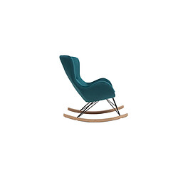 Avis Miliboo Rocking chair design velours bleu pétrole ESKUA