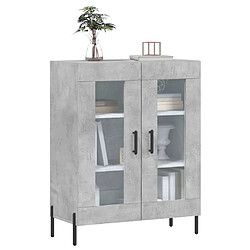 Avis Maison Chic Buffet,Meuble de Rangement,commode pour salon,Cuisine gris béton 69,5x34x90 cm bois d'ingénierie -MN39968