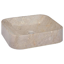 vidaXL Lavabo Gris 40x40x10 cm Marbre 