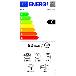 LAVE-LINGE FRONT 1400T 8KG DD A+++ moteur induction BOSCH - WAN28238FR