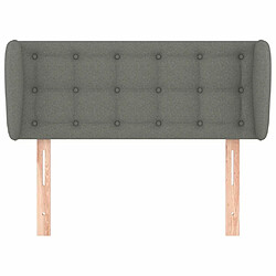 Avis Maison Chic Tête de lit scandinave avec oreilles,meuble de chambre Gris foncé 103x23x78/88 cm Tissu -MN22090