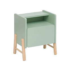 Mobili Rebecca Table de chevet pour enfants Rebecca Mobili Adrak 49x40x30 MDF Pin Vert d'eau Marron 