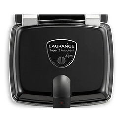 Acheter Croque-gaufre-gaufrette 2 plaques 1000w noir - 039224 - LAGRANGE