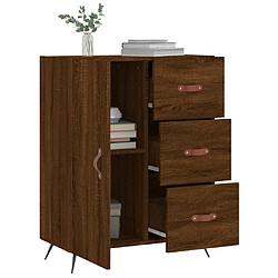 Avis vidaXL Buffet chêne marron 69,5x34x90 cm bois d'ingénierie