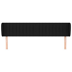 Avis Maison Chic Tête de lit scandinave avec oreilles,meuble de chambre Noir 183x23x78/88 cm Tissu -MN40241