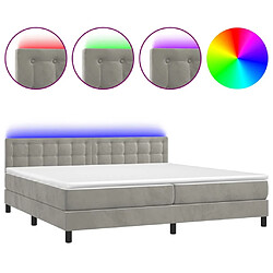 Sommier à lattes,Cadre à lattes de lit pour Adulte matelas et LED Gris clair 200x200 cm -MN96437