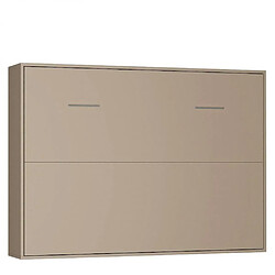 Inside 75 Armoire lit horizontale escamotable STRADA-V2 taupe mat couchage 160*200 cm. 