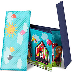 Avis Helloshop26 Tabouret coffre boîte jouet pouf rangement enfant bleu 13_0002763_3