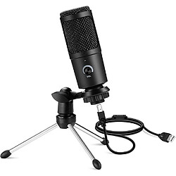 Universal Microphone USB Microphone à condensateur professionnel pour PC Ordinateurs Portables Studios Chanter Jeux Streaming 