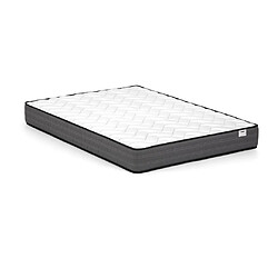 Vente-Unique Lit coffre 140 x 190 cm avec tête de lit incurvée - Velours - Gris clair + Matelas - TEOMIS pas cher