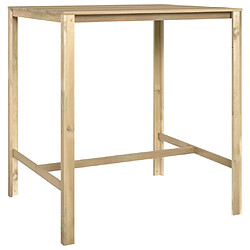 vidaXL Table de bar 110x100x110 cm Bois de pin imprégné