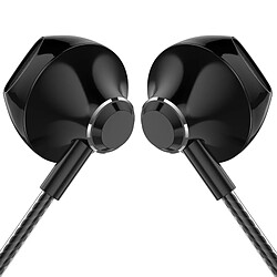 Wewoo Ecouteurs Stéréo Basse Eardphones avec micro mains libres Gaming pour téléphones mobiles Samsung Xiaomi (Noir)