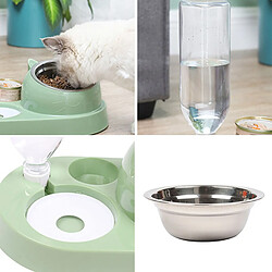 Universal Éleveur automatique de chats distributeur d'eau pour chats et chiens bol de boisson pour chiens fournitures pour animaux domestiques bol de chien distributeur de céréales pour animaux domestiques | Fourniture d'eau pour chats (vert) pas cher