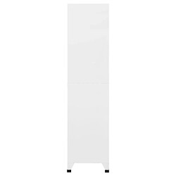 Avis vidaXL Armoire à casiers Blanc 90x45x180 cm Acier