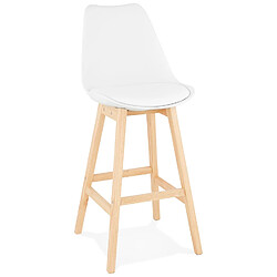 Alterego Tabouret de bar 'CAMILA' blanc style scandinave