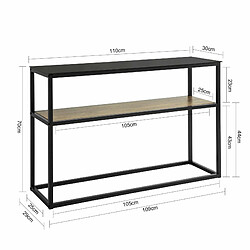 Avis SoBuy FSB43-SCH Table Console avec Surface en Verre Table d'Entrée en Métal Table Décorative Buffet