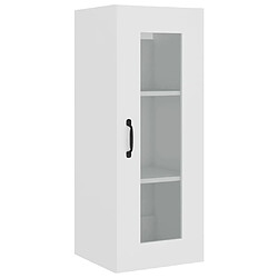 Maison Chic Armoire murale suspendue,Meuble de Rangement pour salon,cuisine Blanc 34,5x34x90 cm -MN82066