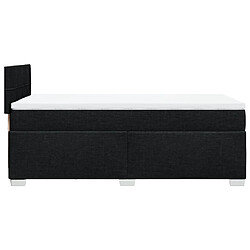 Acheter Vidaxl Sommier à lattes de lit avec matelas Noir 100x200 cm Tissu