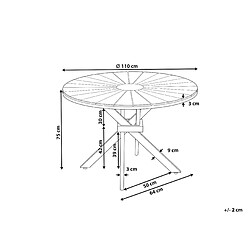 Avis Beliani Table de jardin Bois Bois clair CISSONE