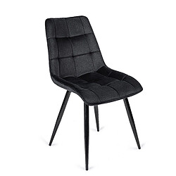 Vivaldi Chaise RIO Noir Velours 