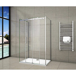 Aica Sanitaire Cabine de douche 100x90x90cm en verre securit anticalcaire 8mm