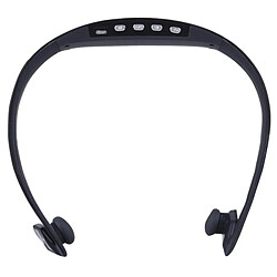 Wewoo Casque Bluetooth Sport noir pour les smartphone et iPad ordinateur portable MP3 ou autres périphériques audio, stockage maximum de carte SD: 32 Go étanche à la transpiration stéréo sans fil écouteurs intra-auriculaires avec micro-carte SD,