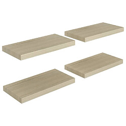 vidaXL Étagères murales flottantes 4 pcs chêne 50x23x3,8 cm MDF