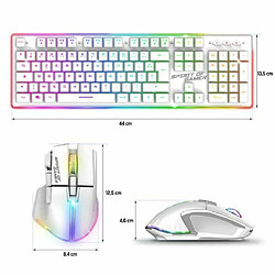 Pack GAMER Blanc Sans fil Wireless Spirit of Gamer RGB PRO + SOURIS sans fil + CLAVIER semi mécanique sans fil