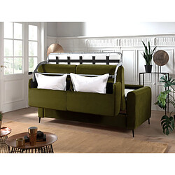 Acheter Lisa Design Owen - canapé 3 places convertible - couchage quotidien - matelas 12 cm - en velours