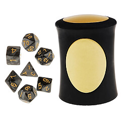 7x dés polyédriques pour les donjons et dragons jeux de table + coupe dés # 3