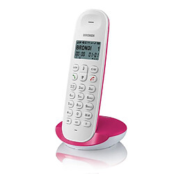 Brondi Lotus Téléphone DECT Magenta, Blanc