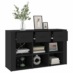 Maison Chic Buffet,Meuble de Rangement,commode pour salon,Cuisine Noir 100x30x59,5 cm Bois d'ingénierie -MN12734 pas cher