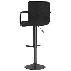 vidaXL Tabourets de bar lot de 2 noir velours pas cher