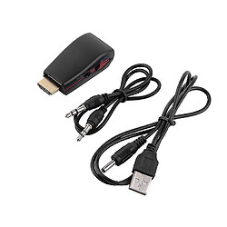 Universal Black HDMI à VGA VIDEO VIDEO Converter Box Adapter AV Câble audio pour PC PS3 HD TV